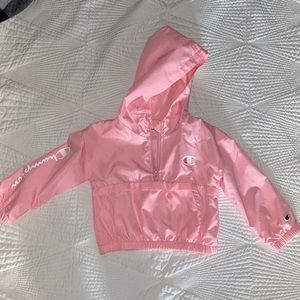 Pink champion wind breaker size 3t girl used